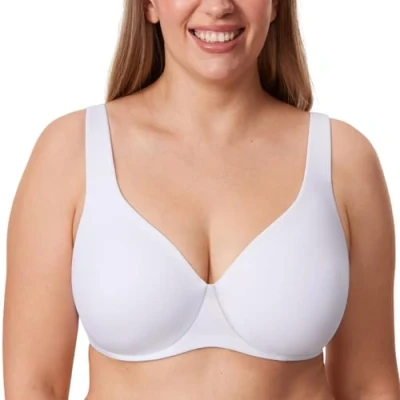 Imagen de DELIMIRA Sujetador Reductor Talla Grande con Aros sin Relleno Cómodo para Mujer