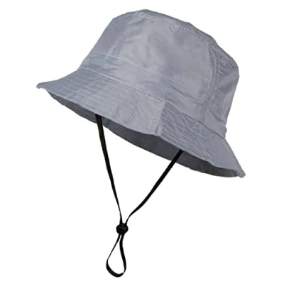 Imagen de TOUTACOO, Gorro para la Lluvia en Nailon Ajustable con barboquejo Desmontable (22 Gris Desmontable)