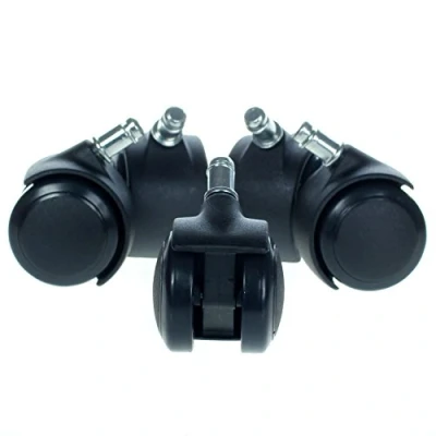 Imagen de HIMRY KXD3200 Ruedas para Silla de Oficina, 5 Unidades, parqué, 11 mm, Suelos Duros, Color Negro