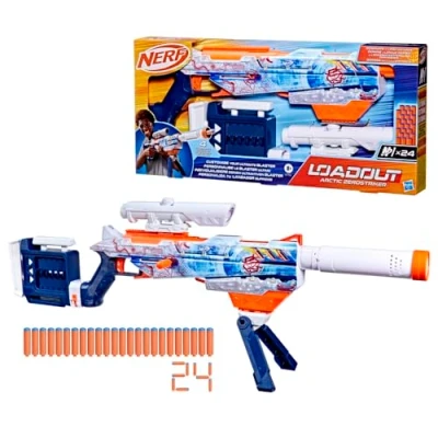 Imagen de Nerf Loadout, Lanzador Arctic Zerostriker y Dardos N1