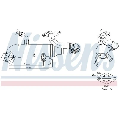 Imagen de NISSENS 989408 Enfriador EGR sin bypass de depresión