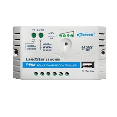 Imagen de EPEVER PWM LS1024EU 10A 12/24V Regulador de Carga Controlador Solar con Conector USB