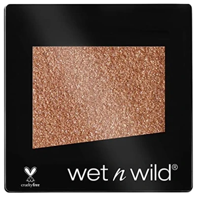 Imagen de Wet n Wild Color Icon Glitter Eyeshadow Single Sombra de Ojos Brillante con una Fórmula Hidratante y Textura Sedosa, Maquillaje Profesional Vegan Ámbar Cálido
