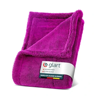 Imagen de Glart 44TW8P Twist Toalla Secado de Auto XXL Microfibra Extra absorbentes para sin Rayas, 80x55cm, Morado
