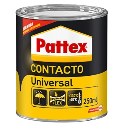 Imagen de Pattex Cola de contacto universal instantánea multiusos, a prueba agua, 250ml (1731502)