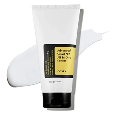 Imagen de COSRX Snail Mucin 92% Moisturizer, Tubo de crema gel reparación diaria para piel seca, sensible, sin pruebas en animales, parabéns, sulfatos, ftalatos (7.05Fl Oz / 200g)