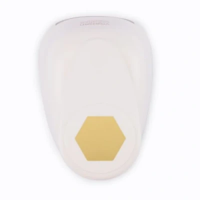 Imagen de Vaessen Creative Craft Paper Punch, hexagonal, 2.5 pulgadas, para proyectos de bricolaje, álbumes recortes, fabricación tarjetas y más, blanco/rosa