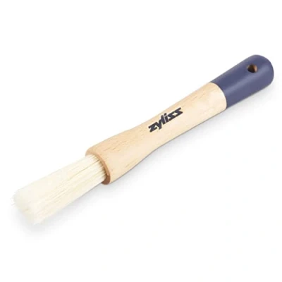 Imagen de Zyliss E980214 Pinceles Pastelería, 18cm, Madera/Cerdas de Jabalí Naturales, Natural/Azul, Para Acristalamiento/Glaseado/Marinado/Hilvanado, Madera Origen Responsable