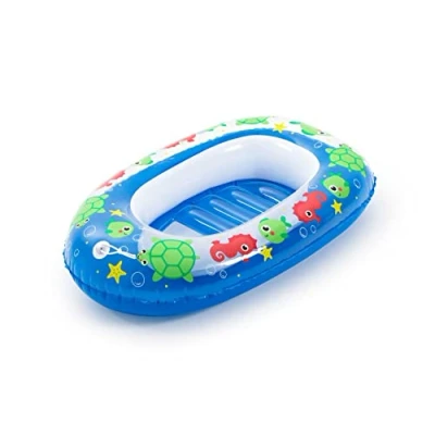 Imagen de BESTWAY Barca Flotador Hinchable para Bebés Floatin&#039; Friends 96x56,5x20,5 cm Azul