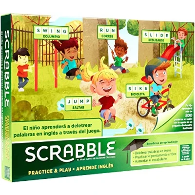 Imagen de Mattel Games Scrabble Aprende inglés, juegos de mesa (Mattel GGB31)