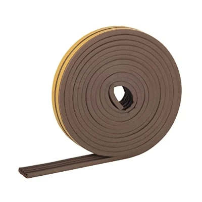 Imagen de HELPMATE Cinta de sellado autoadhesiva para ventanas y puertas Junta ventana/puerta aislar huecos 2 a 3,5 mm ancho 9 x 4 (perfil E 6 metros Marrón)