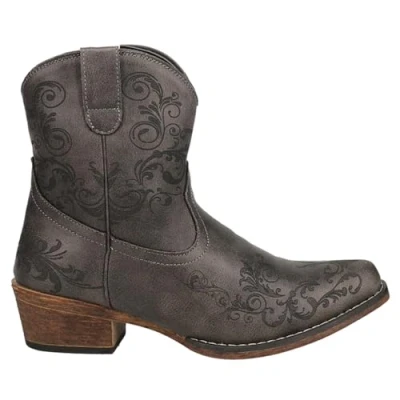 Imagen de ROPER Botas cortas para mujer con puntera recortada en relieve, estilo casual, tacón bajo, 1 2 pulgadas, color marrón, Gris, 39 EU