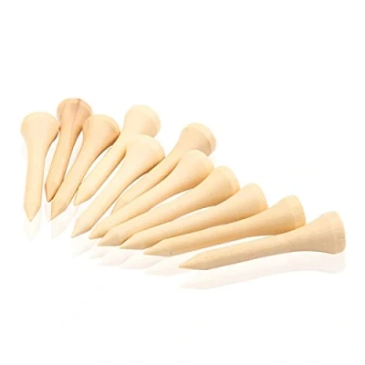 Imagen de Camiseta de Madera, Golfs Espárragos 100 Piezas/Lote 5 Tamaños Tees respetuosos con el Medio Ambiente Madera Altura bambú, tee irrompible, Accesorios
