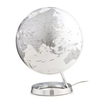 Imagen de TECNODIDATTICA Atmosphere 30cm Bright Chrome Illuminated Globe terráqueo Light&amp;Colour Metal, Color Cromado, (0331F7NSINYSTK14)
