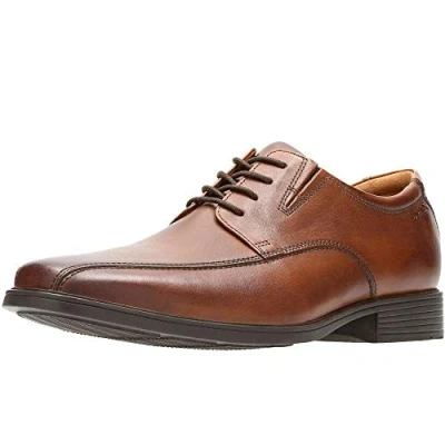 Imagen de Clarks Hombre Tilden Plain Oxford, Marrón (Dark Tan Leather 350), 41 EU