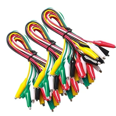 Imagen de Gebildet 30piezas Soldar Cables de Prueba con Pinzas Cocodrilo Juego Aislados Clips Doble Extremo (50cm)