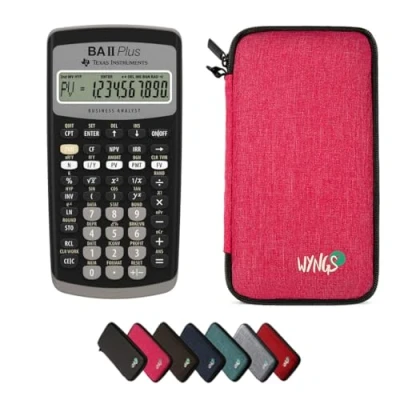 Imagen de CALCUSO Paquete Básico Rosa con Calculadora TI BA II Plus