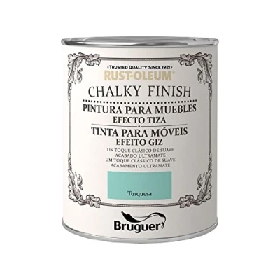 Imagen de Rust Oleum Bruguer Chalky Finish pintura para muebles Turquesa 750 ml