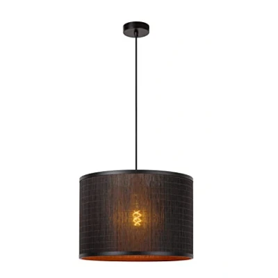 Imagen de Lucide Lámpara colgante Tagalog de ratán, negro/natural