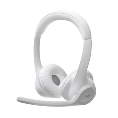 Imagen de Auriculares inalámbricos Logitech Zone 300, Bluetooth, Micrófonos (volteable) con cancelación de ruido, Hasta 20h batería, Multidispositivo, Negro