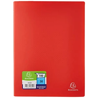 Imagen de Exacompta 8555E Carpeta de 50 fundas PVC, A4, color rojo