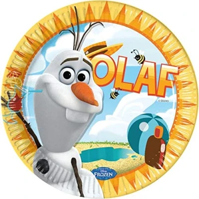 Imagen de Procos Platos Desechables congelados Olaf 8 Piezas, Multicolor, 0 (10074606)