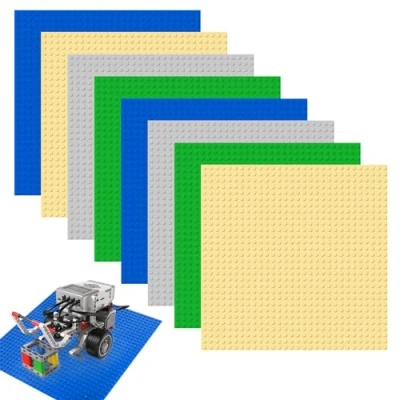 Imagen de Strictly Briks Pack de 8 Bases para Construir, Bloques Construcción Placas Base, Placa Base clásica Cuadrada, Classic 32x32 Tacos Compatible con Todas Las Grandes Marcas
