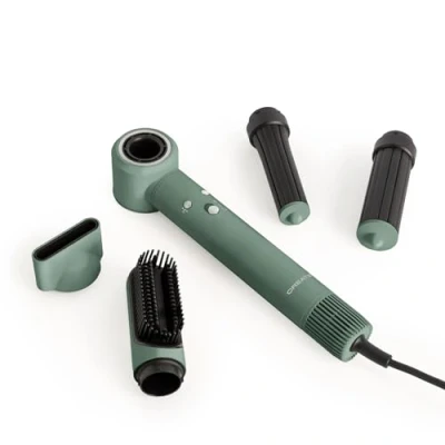 Imagen de CREATE/ION STYLER PRO/Cepillo de aire secador y moldeador iónico 5 en 1 verde sage/Motro DC Brushless, 3 velocidades, función frío, niveles temperatura, estuche almacenaje, 1300W