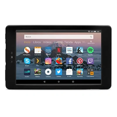Imagen de NuPro Funda resistente a los golpes para el tablet Fire HD 8, color negro