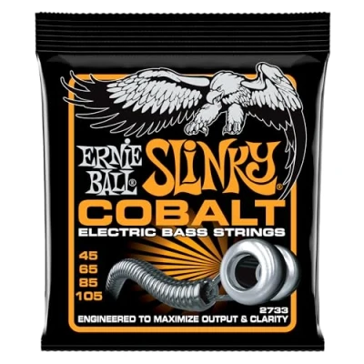 Imagen de Ernie Ball Hybrid Slinky Cuerdas para bajo eléctrico, cobalto, calibre 45 105