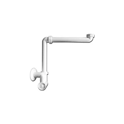 Imagen de Solido 9003076003976, Sifón para Muebles que Ahorra Espacio, Color Blanco, 5/4 x 30 mm