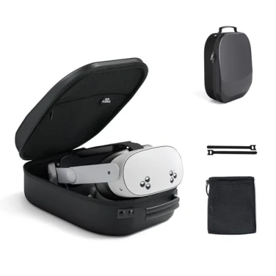 Imagen de Funda de Transporte para Meta Quest 3S/Oculus 3/Pico 4/Quest Pro/Vision Pro, Compatible con Auriculares Elite/Batería Strfap Accesorios, Estuche Viaje rígido