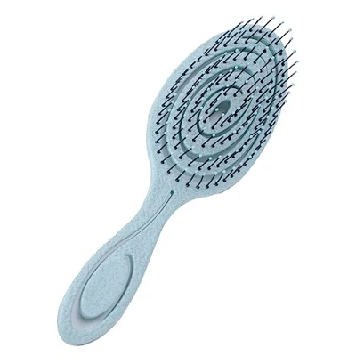Imagen de CAISHA Cepillo Para El Cabello Húmedo Desenredar Sin Tirones Primavera En Espiral Azul Claro Suave Cuero Cabelludo Todo Tipo De K109