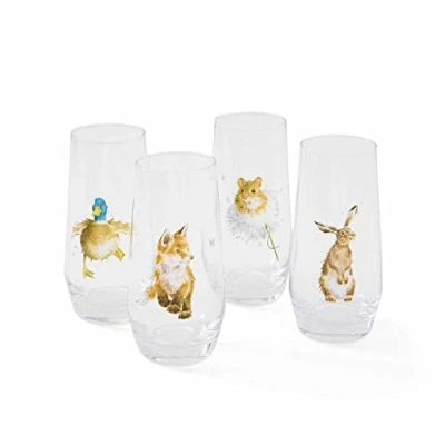 Imagen de Wrendale Designs Juego de 4 vasos altos animales campo