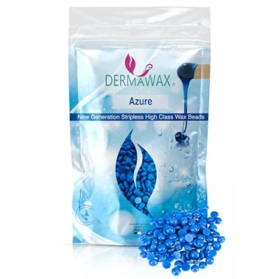 Imagen de Dermawax Azure Perlas de Cera Profesional para la Depilación Brasileña Línea del Bikini Espalda sin Banda Vellón VEGANA 800g
