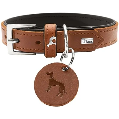 Imagen de HUNTER Collar Larvik, 50 Suave Piel de Vaca, coñac/Negro