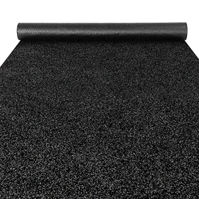 Imagen de ANRO Felpudo atrapador de suciedad, alfombra pasillo, limpieza para interior y exterior, entrada, color negro, 100 x 120 cm