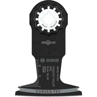 Imagen de Bosch 1 hoja multimaterial AII 65 APIB para herramientas multifunción (para madera con clavos, sándwich de metal, ancho mm, herramienta profesional)
