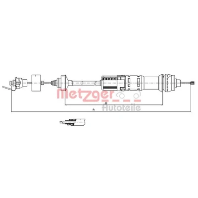 Imagen de METZGER 11.2284 Cable de Embrague con reajuste automático COFLE CITROËN: Xsara Hatchback, Picasso, Coupé