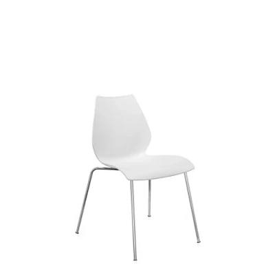 Imagen de Kartell Maui Silla Standard de Oficina Sin Reposabrazos, Blanco Cinc, Set 2