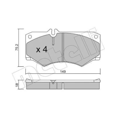 Imagen de Juego de pastillas METELLI 22 0014 0