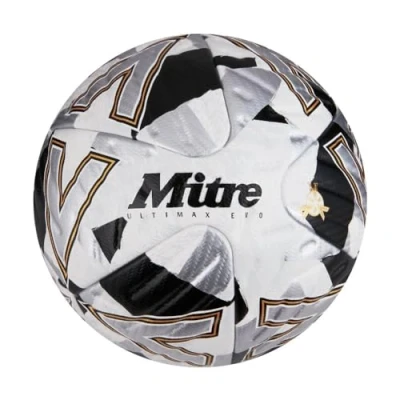 Imagen de Mitre Ultimax EVO Balón de fútbol Profesional, tecnología hiperespuma Sensible, Talla 5, Blanco/Plateado/Negro