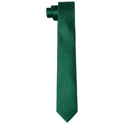 Imagen de DonDon corbatas para hombres hechas a mano aspecto seda 6 cm Verde oscuro