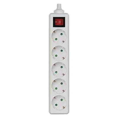 Imagen de EMOS DG DC05K (P15C) Regleta de enchufes 5 vías SCHUKO con interruptor