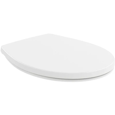 Imagen de asiento para inodoro O.novo de Villeroy &amp; Boch, con tapa y cierre automático, aro extraíble fabricado Duroplast resistente, pieza recambio original, ovalado, color blanco, brillante