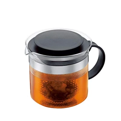 Imagen de Bodum Bistro Nouveau 1.5 L Tetera de émbolo, litros (51 onza), Vidrio, Negro