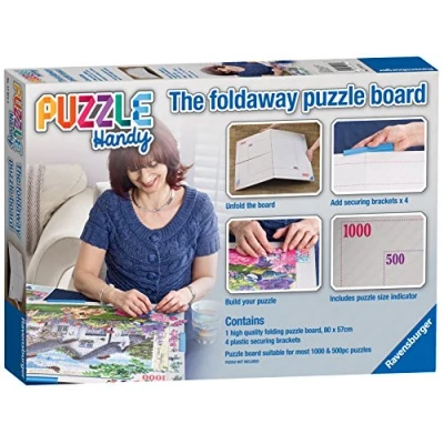 Imagen de Ravensburger Accesorio práctico Almacenamiento de Tablero Rompecabezas. Adecuado para Sierras calar hasta 1000 Piezas, Multicolor, 43.3 x 5.5 30.1 Centimeters (17971)