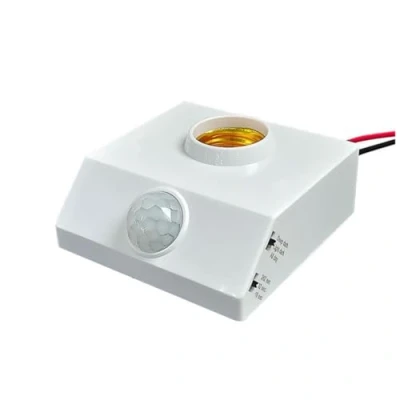 Imagen de Richeyty Soporte de LáMpara con Sensor Infrarrojo PIR Cuerpo Humano E27, 220V, Interruptor Regulador, Base Detector Movimiento