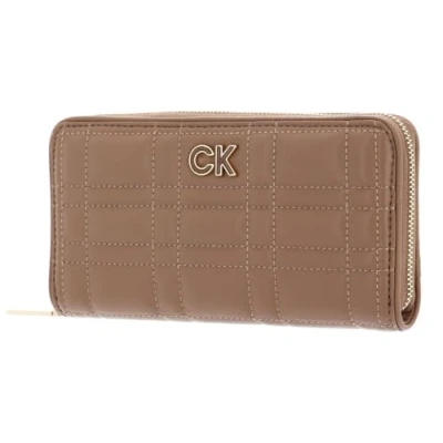 Imagen de Calvin Klein Re Lock Quilt Zip Around Wallet L Safari Canvas