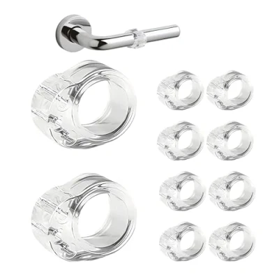 Imagen de 10 Piezas Tope Puerta Manilla Transparente, Protector Silicona Puerta, Topes Anticolisión, Ideal para Proteger Paredes y Muebles